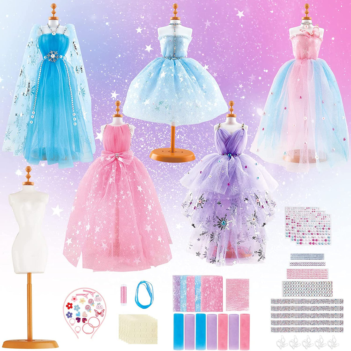 DIY Princess Fashion Designer Mannequins Clothing Craft Kit (6 Dummy Set)