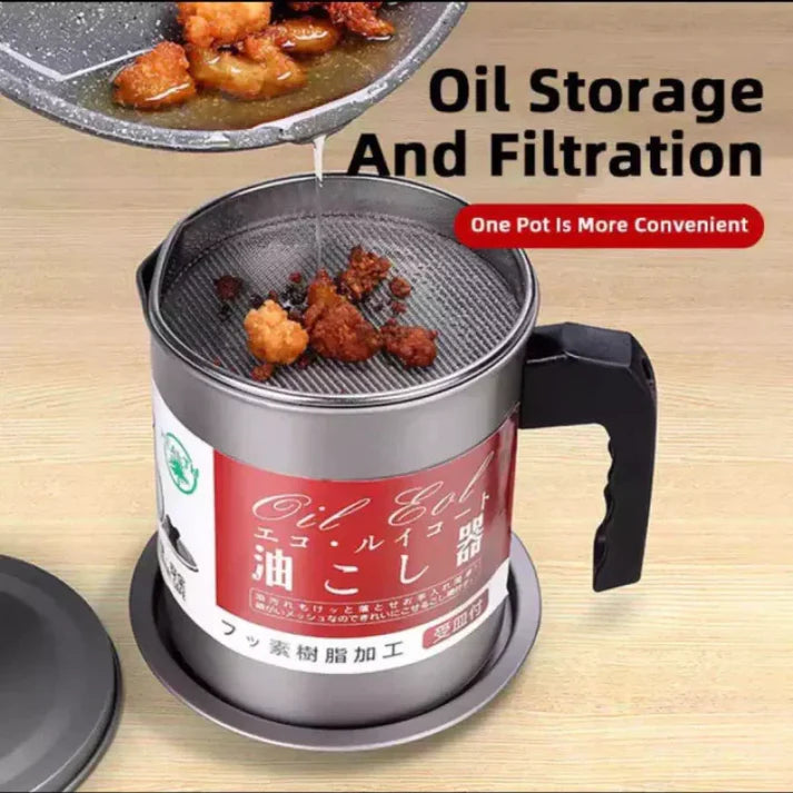 Stainless Steel Oil Strainer Pot | Ramzan Hot Selling🔥