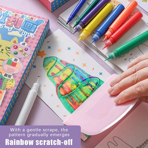 DIY Rainbow Scratch Art Painting Kit