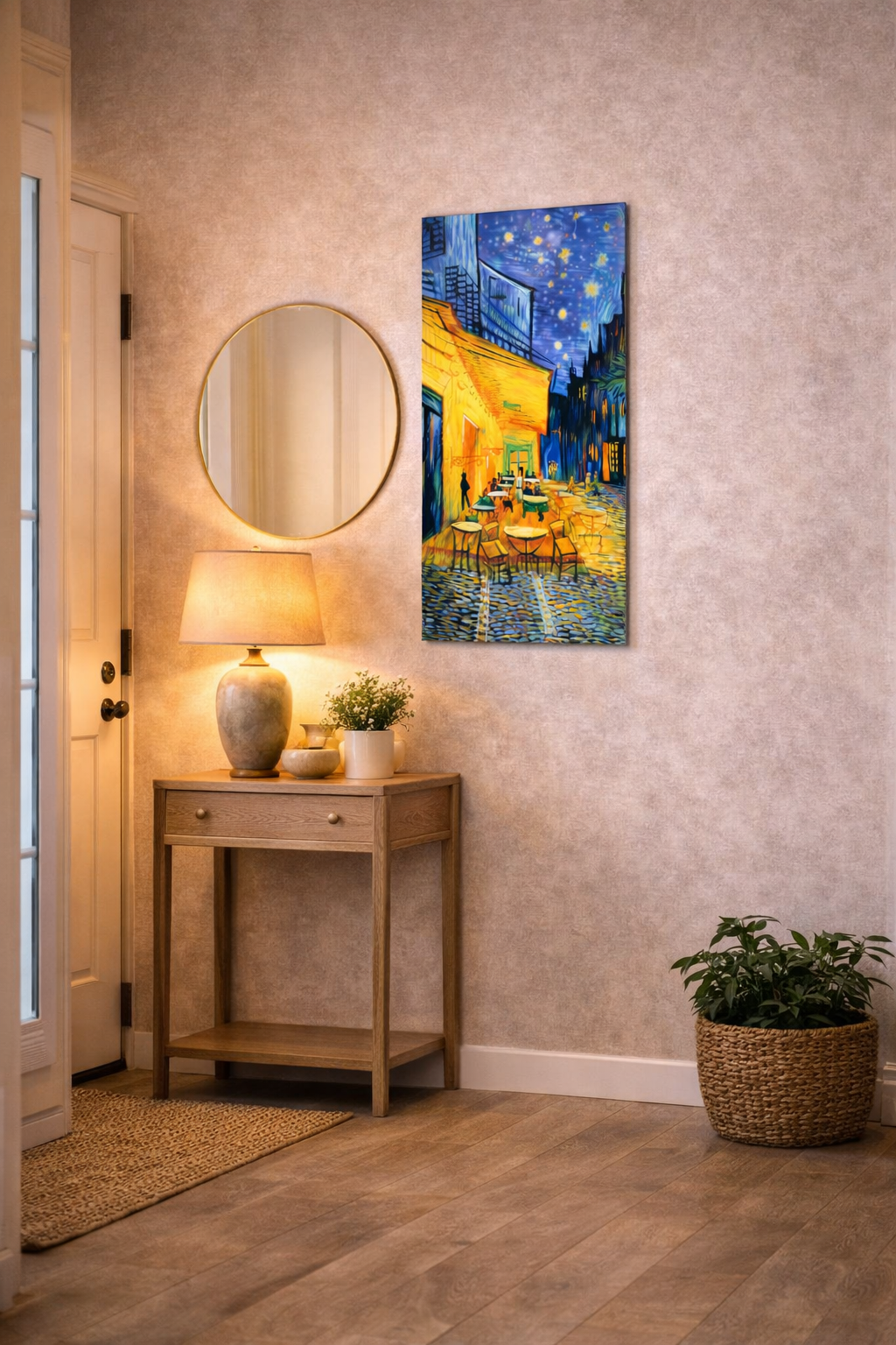 Cafe Night Street Wall Poster