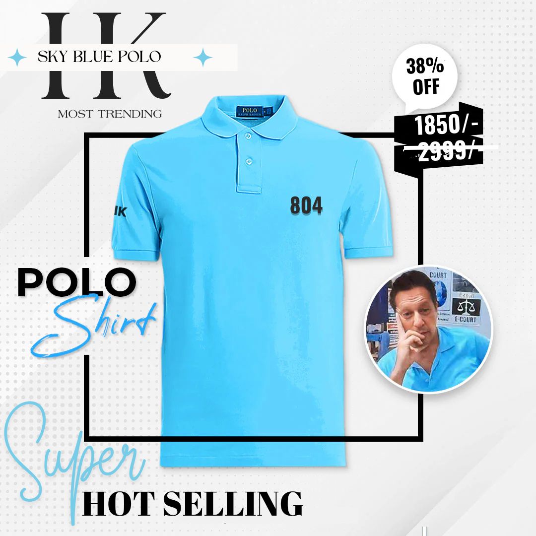 Hot Selling 804 Sky-Blue Embroidery POLO  UNI-SEX