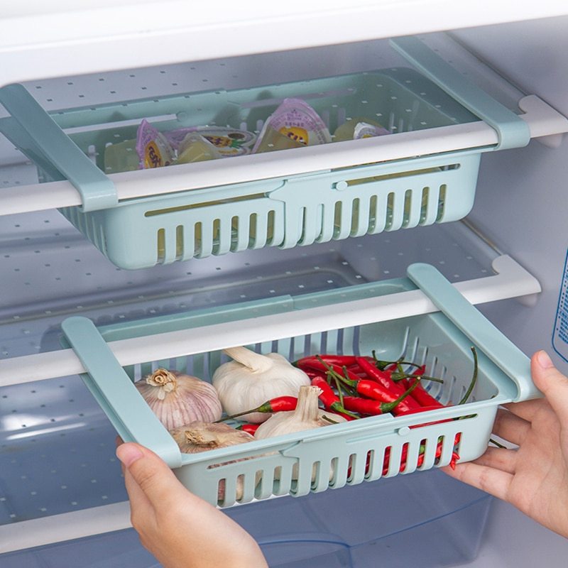 Adjustable Fridge Storage Basket - Pack of 3